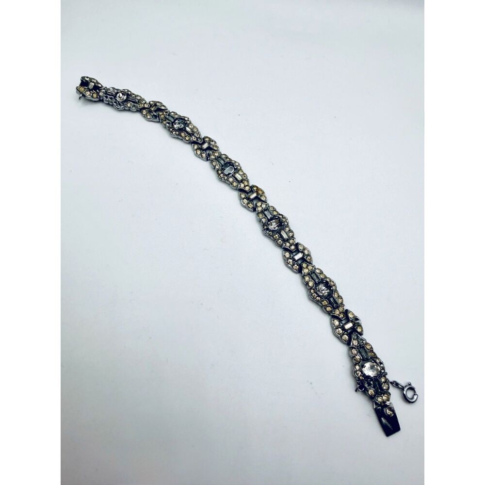 Rare Czech Rhinestone 1920s Deco Bracelet - As Is